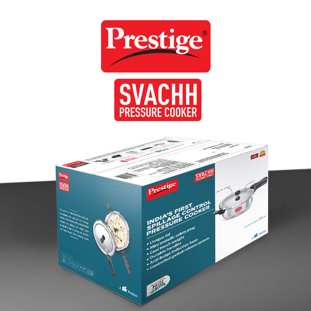 Prestige Svachh Pressure Cooker 3.5 Liter Junior Deep pan طنجرة ضغط سعة 3.5 لتر - مقلاة عميقة اصغر من برستيج سفاش Prestige Svachh Pressure Cooker 3.5 Liter Junior Deep pan طنجرة ضغط سعة 3.5 لتر - مقلاة عميقة اصغر من برستيج سفاش
